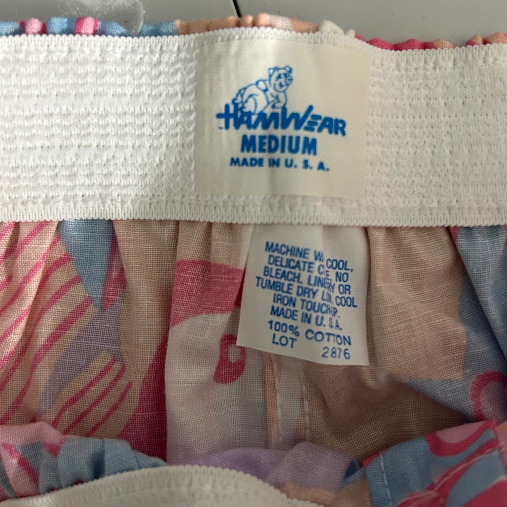 Vintage Hamwear Mens Medium Tropical Toucan Floral Cotton Boxer Shorts NWT USA - Picture 3 of 8